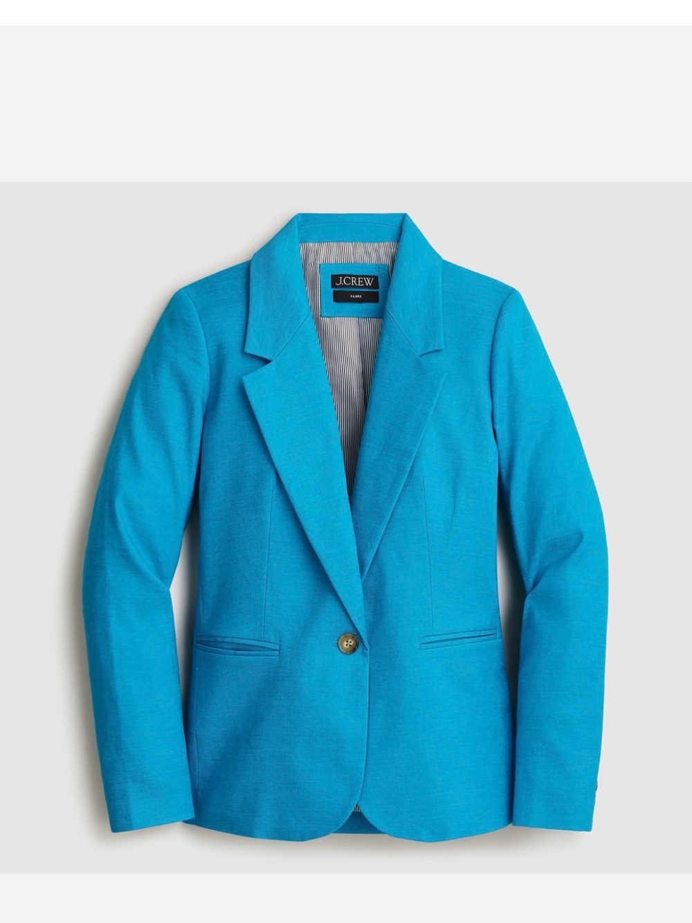 J. Crew Blue Parke Button Blazer in Stretch Linen Blend size 0 (fits S)